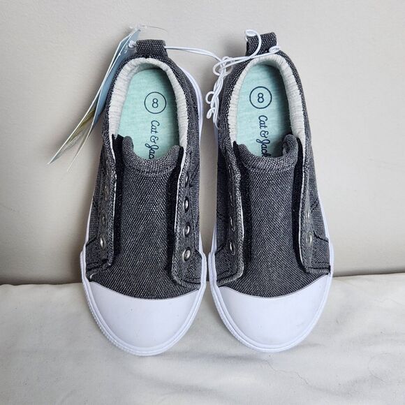 Toddler Sneakers Slip-on Charcoal Gray Cat & Jack Dwayne Size 8 - Picture 2 of 5
